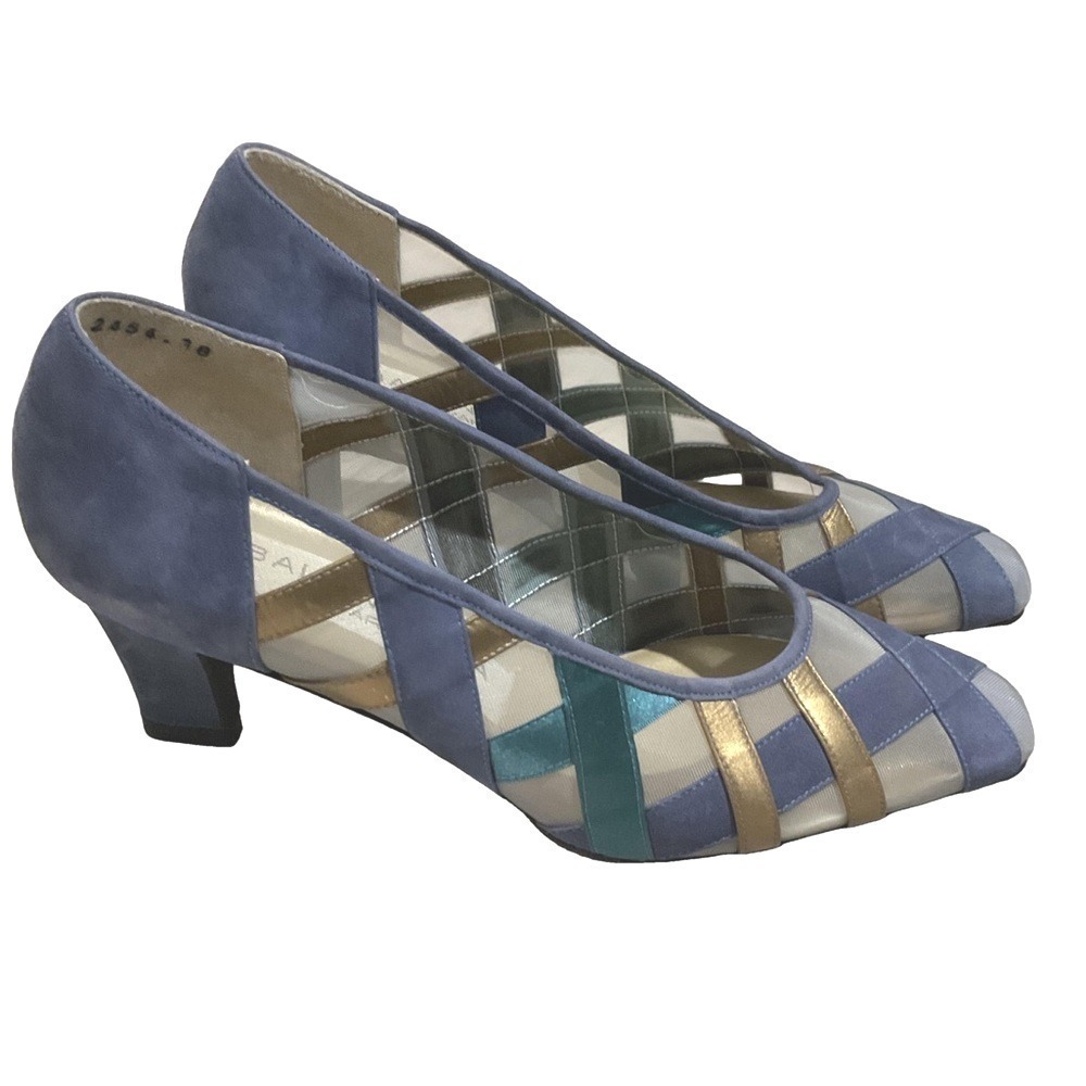 Balenciaga 36 (US 5.5) Vintage Suede And Mesh Pumps Heels Lavender